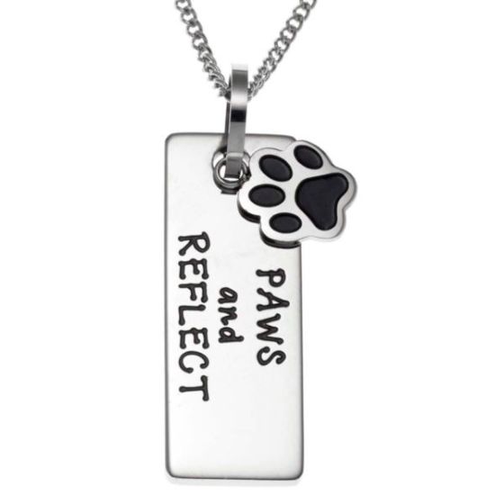 Joyful Sentiments Paws and Reflect Pendant Necklace