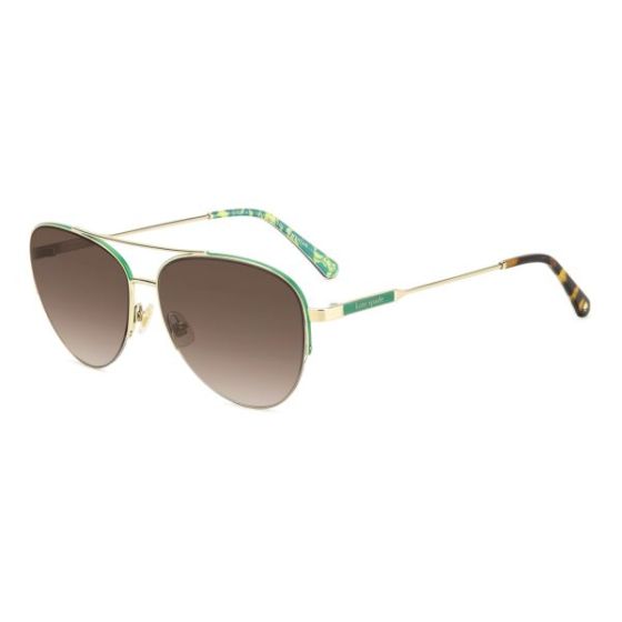 Janece Aviator Sunglasses - Gold/Green