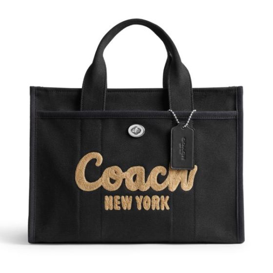 Canvas Cargo Tote - Black/Silver