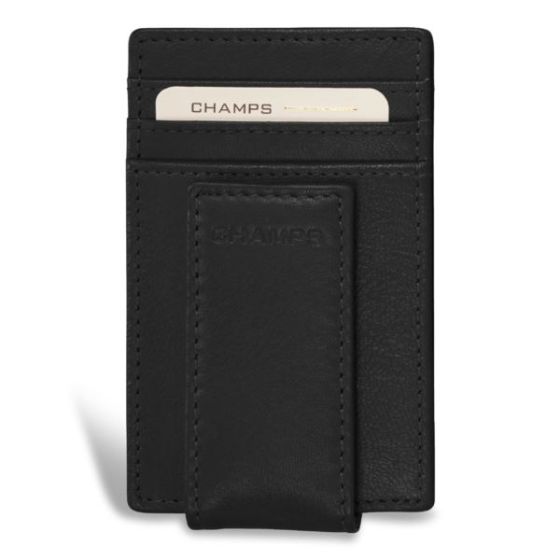 Onyx Leather Mag Card Case Size 2.75