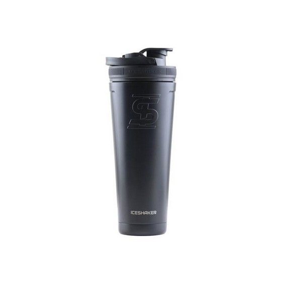 36oz Insulated Stainless Steel Shaker Bottle - Shaker Top w/Handle & Agitator-Black
