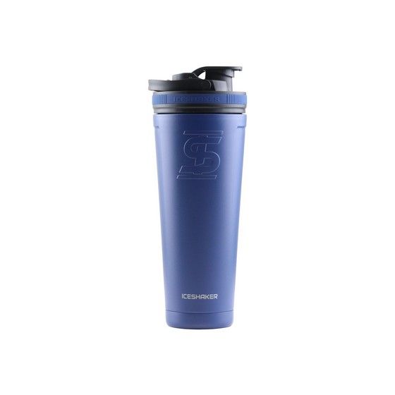 36oz Insulated Stainless Steel Shaker Bottle - Shaker Top w/Handle & Agitator-Navy