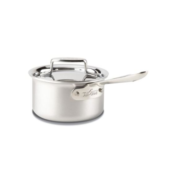 D5 Brushed Stainless Steel 1.5 Qt. Sauce Pan with Lid