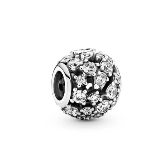 Sparkling Round Openwork Charm