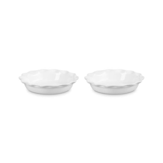 Set of 2 Heritage Pie Dishes White
