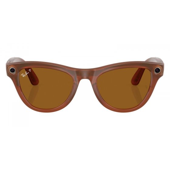 Ray-Ban Meta Skyler Smart Glasses-Shiny Caramel