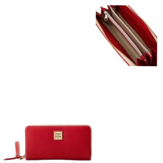 Lucca Leather Large Zip Around Wristlet