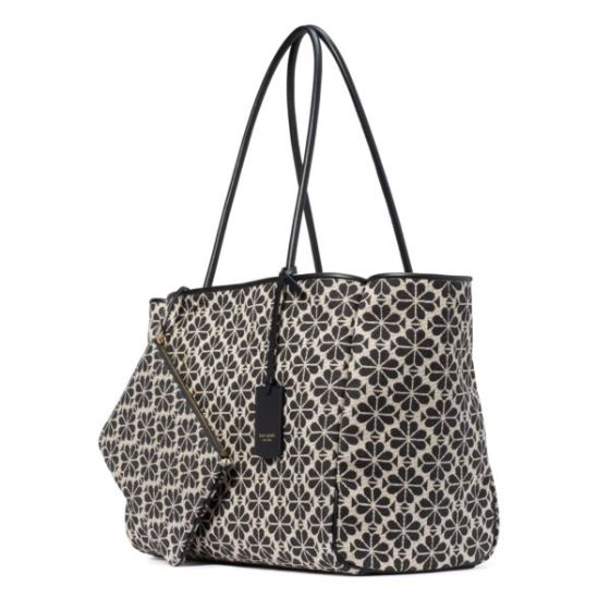 Spade Flower Jacquard Large Everything Tote - Sand Multi