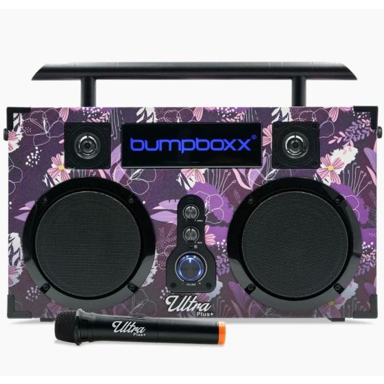 Bumpboxx Ultra+ Bluetooth Boombox with Microphone-Floral
