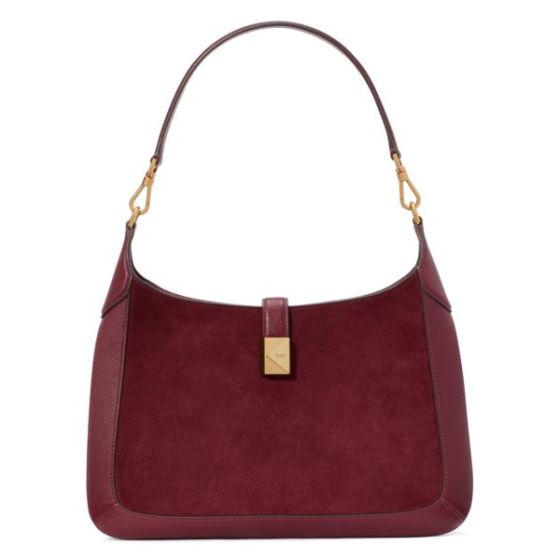 Deco Leather & Suede Hobo Bag - Cherry Juice Multi