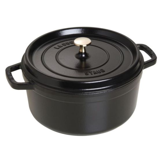 5.5qt Cast Iron Round Dutch Oven Black Matte