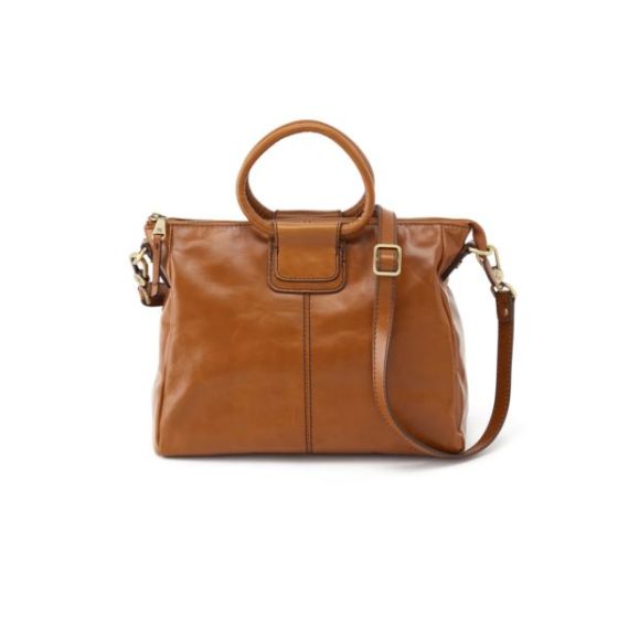 Sheila Medium Leather Satchel Truffle