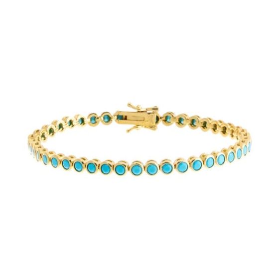 Colored Bezel Tennis Bracelet Size 7