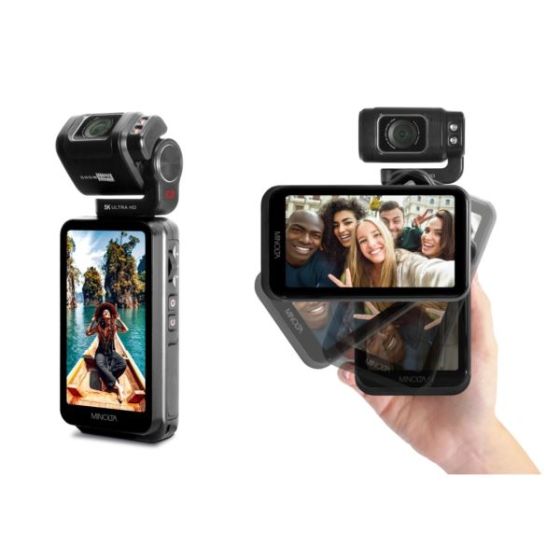 MINOLTA 5K UHD 20MP Handheld Pocket Camcorder