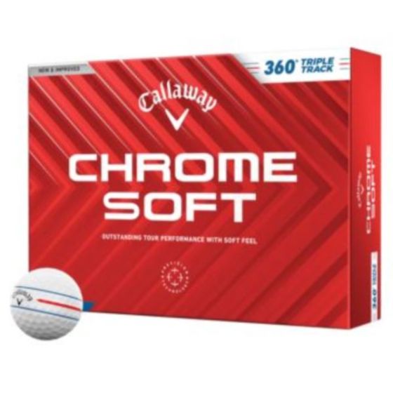 Callaway Chrome Soft 360 Triple Track White 2024 Golf Balls - 1 Dozen