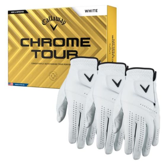 Callaway Chrome Tour Ball & Glove Bundle