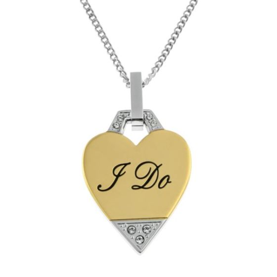 Joyful Sentiments I Do Heart Pendant Necklace