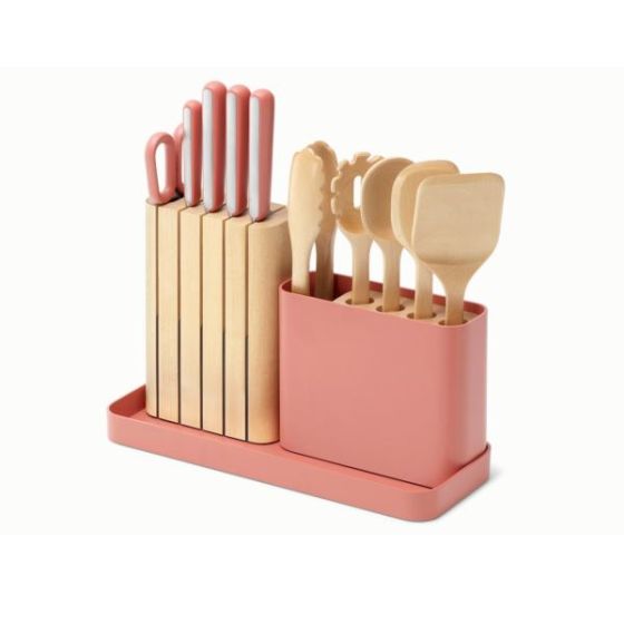 14pc Knife & Utensil Set Perracotta