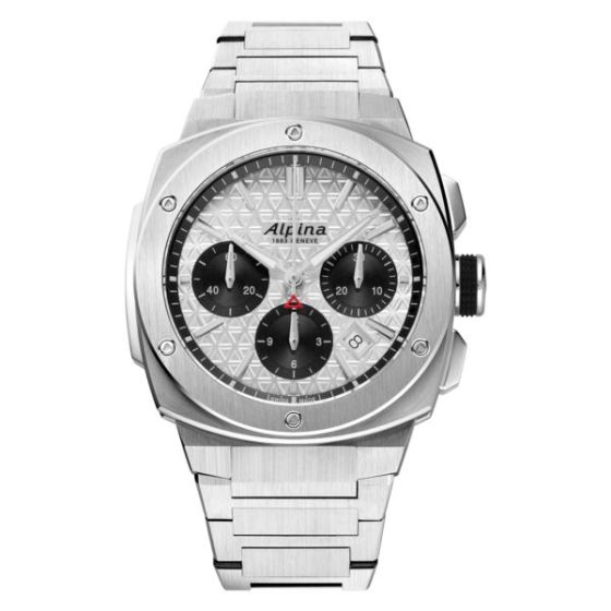 Alpiner Extreme Chronograph Automatic Stainless Steel Watch Silver Dial