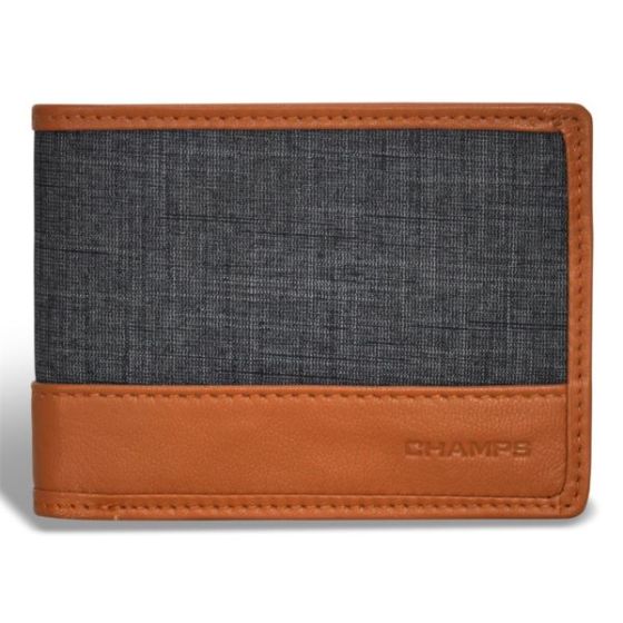 Denim Leather Zip Around Wallet Size 5