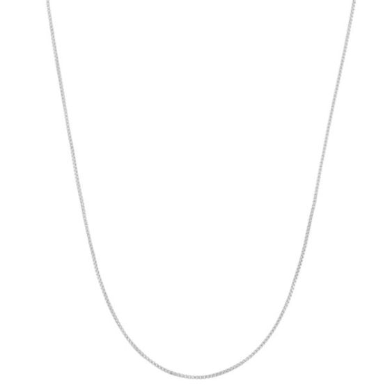 Sterling Silver Box Chain Necklace Size 22
