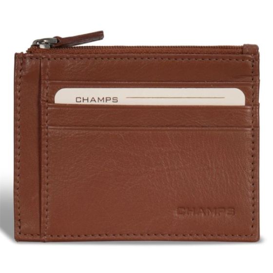 Onyx Leather Zip Card Case Size 4.5