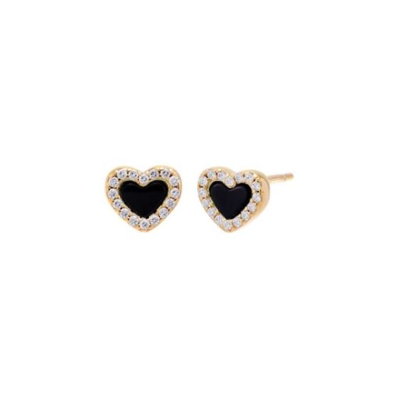 Pave Tiny Colored Gemstone Stud Earring Size 6MMx7MM