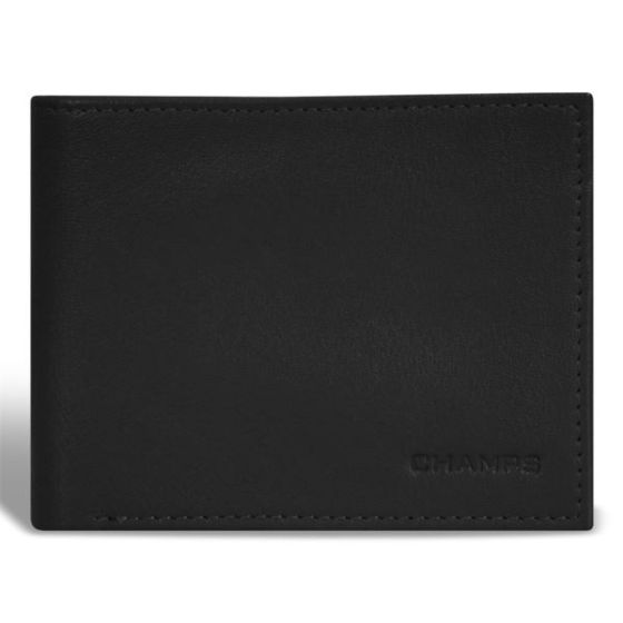 Onyx Leather Center Wing Wallet Size 4.25