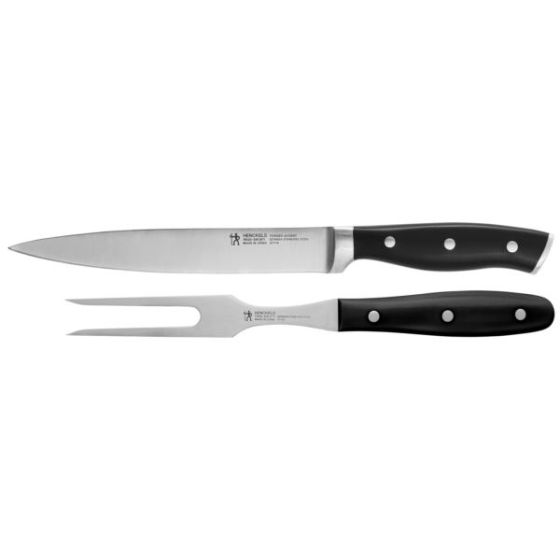 Forged Accent 2pc Carving Set Black
