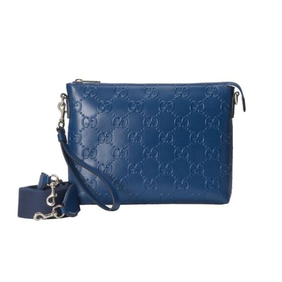 GG Print Embossed Messenger Bag
