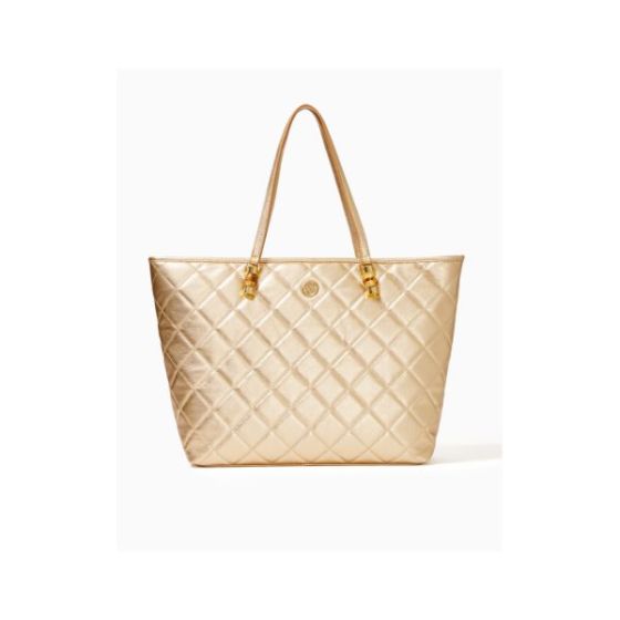 Quilted Leather Meena Tote