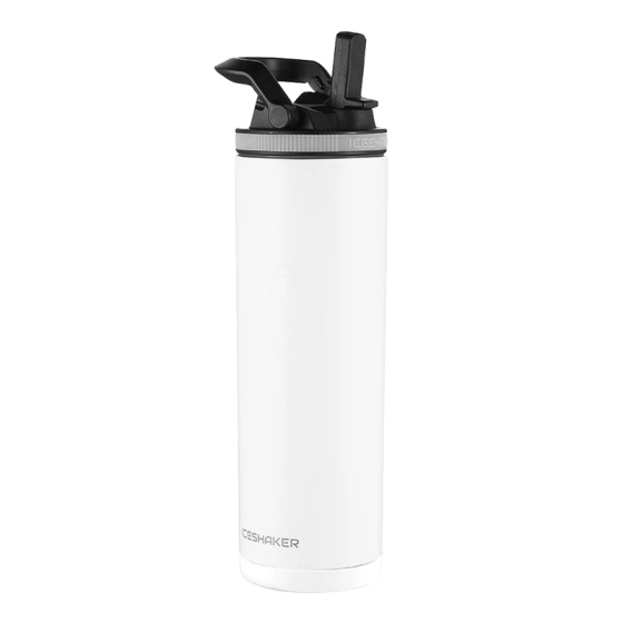 IceShaker 20 oz Sport Bottle-White