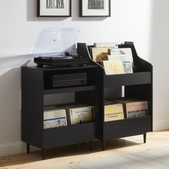 Liam 2-Piece Record Player Stand And Vinyl Storage Set
