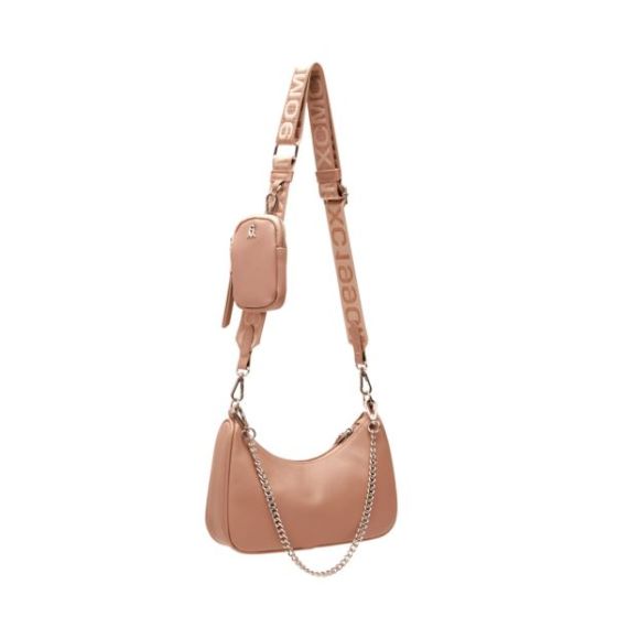 BVITAL Multi Pouch Faux Saffiano Crossbody - Tan