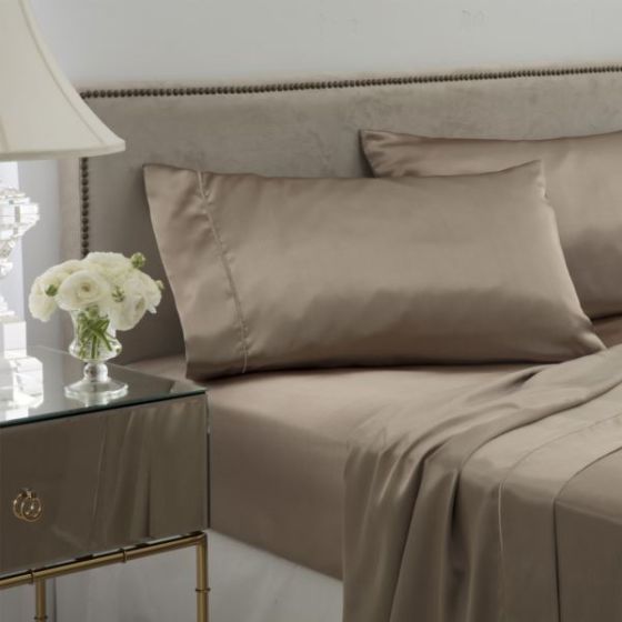 Elegance Queen Satin Sheet Set Champagne