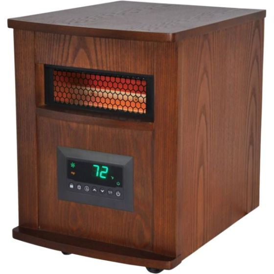 6 Element Wood Cabinet Infrared Heater