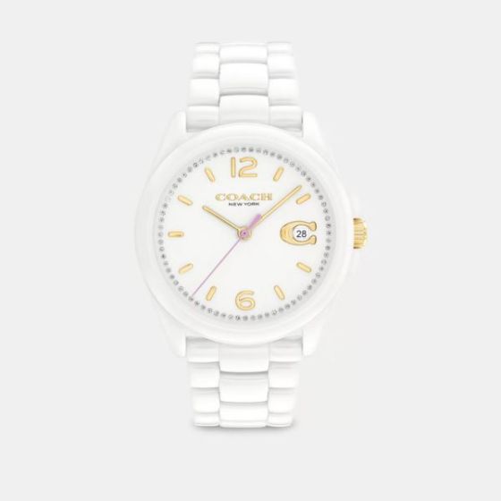 Ladies' Greyson White Ceramic Watch White Dial