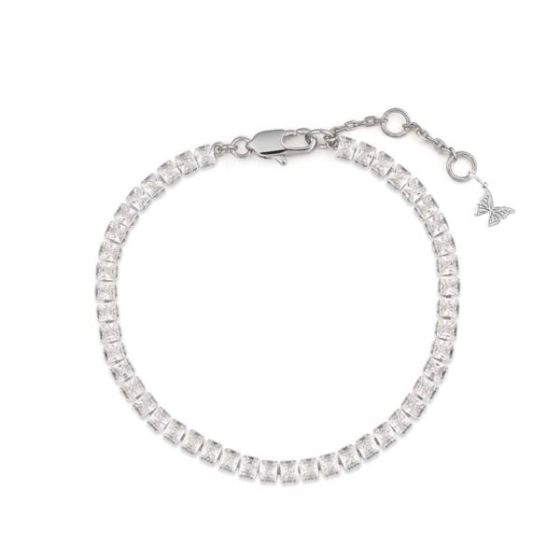 CZ Princess Tennis Bracelet Size 7