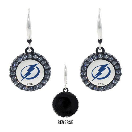 Tampa Bay Lightning Puck Earrings