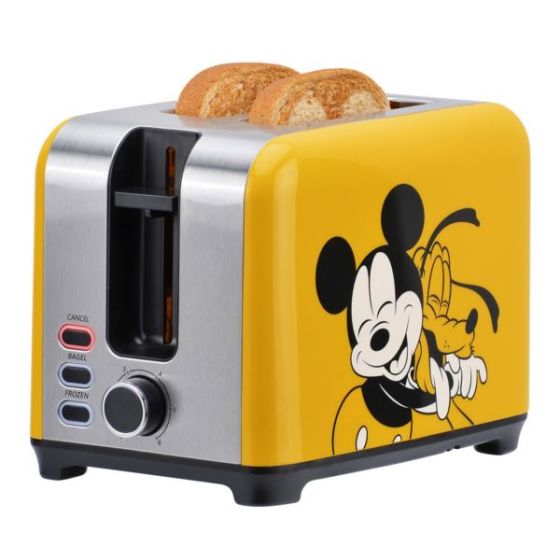 Mickey Mouse & Pluto 2-Slice Deluxe Toaster Yellow