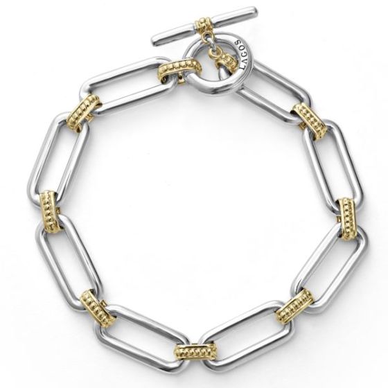 Two-Tone Link Bracelet Size 7