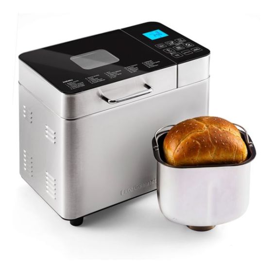 Programmable 2lb Breadmaker w/ Ceramic Pan Stainless Steel