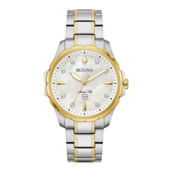 Ladies' Marine Star Gold & Silver-Tone Stainless Steel Watch MOP Dial