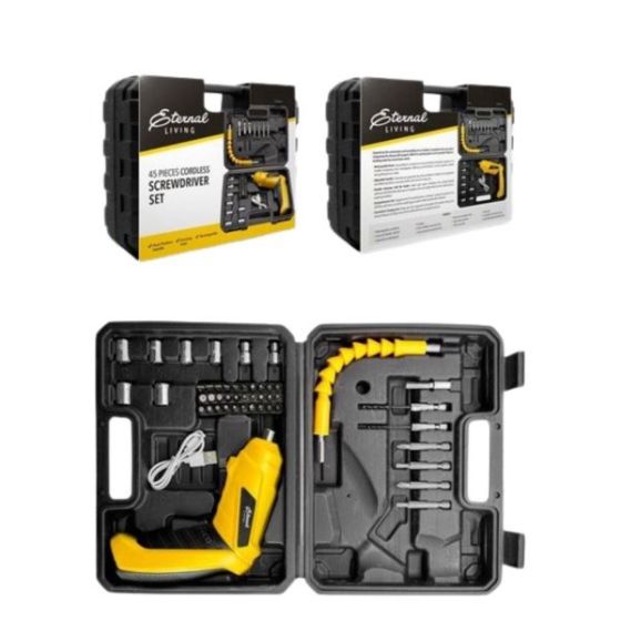 45 PC Rechargeable Screwdriver Set