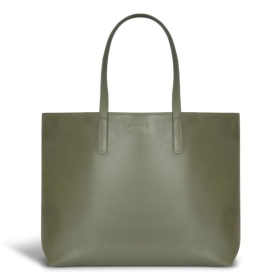 Onyx Leather Open Tote Size 18