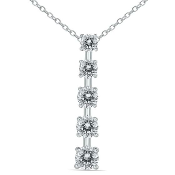 3/4 Carat Diamond Journey Pendant Size 18