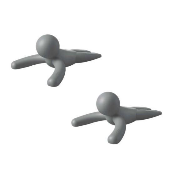 Buddy Doorstop Set Of 2  Charcoal