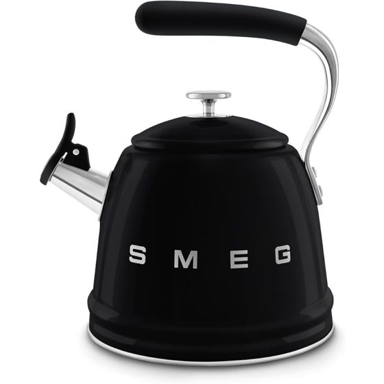 Smeg 50's Retro Style Aesthetic Whistling Kettle-Black