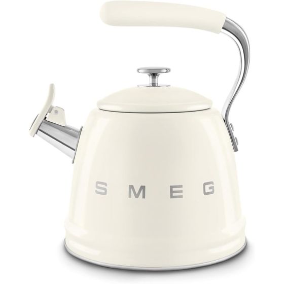Smeg 50's Retro Style Aesthetic Whistling Kettle-Cream