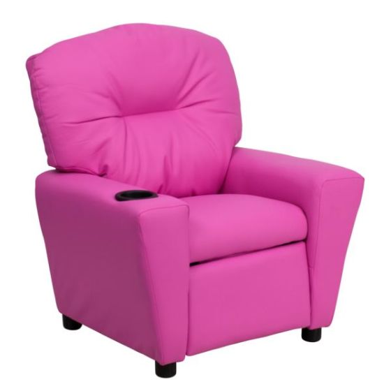 Hot Pink Vinyl Kids Recliner